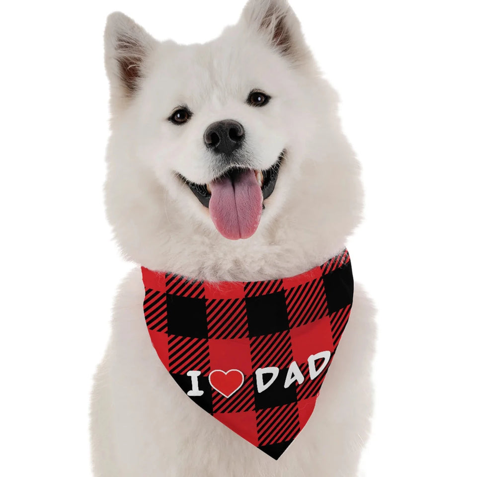 I Love Dad Father's Day Dog Bandana by BanDoggie - Pets Perfect