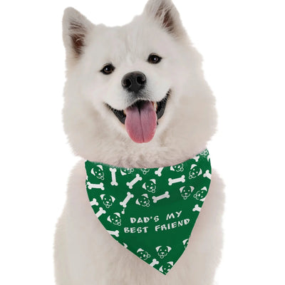 BanDoggie Dad's My Best Friend Dog Bandana - Soft Microfiber Father's Day Pet Bandana, Made in USA - Pets Perfect
