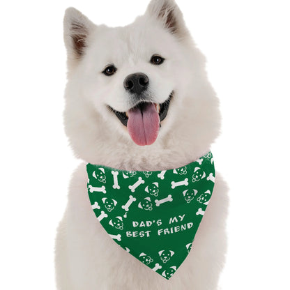 BanDoggie Dad's My Best Friend Dog Bandana - Soft Microfiber Father's Day Pet Bandana, Made in USA