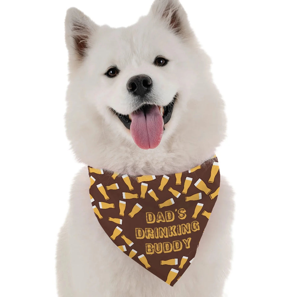 BanDoggie Dad's Drinking Buddy Funny Dog Bandana - Pets Perfect