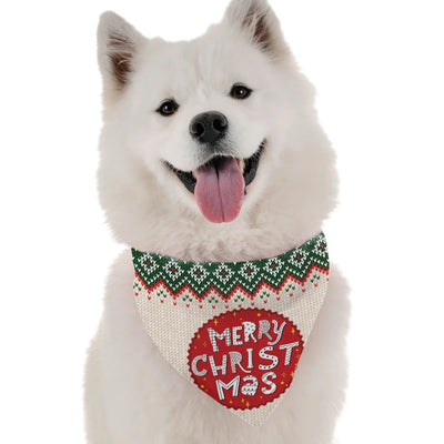 BanDoggie Ugly Xmas Sweater Dog Bandana - Soft Microfiber Christmas Pet Bandana, Made in USA - Pets Perfect