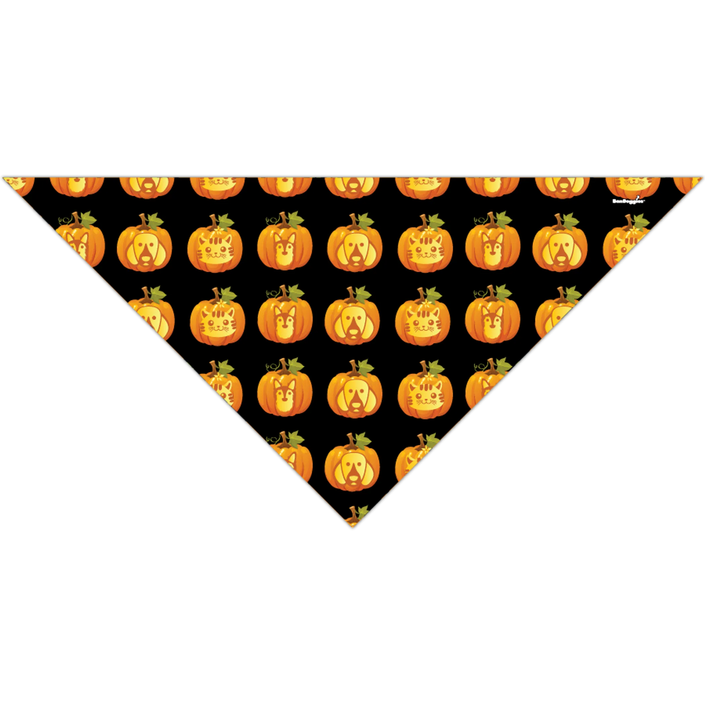 BanDoggie Jack-O-Lanterns Halloween Dog Bandana - Soft Microfiber, USA Made