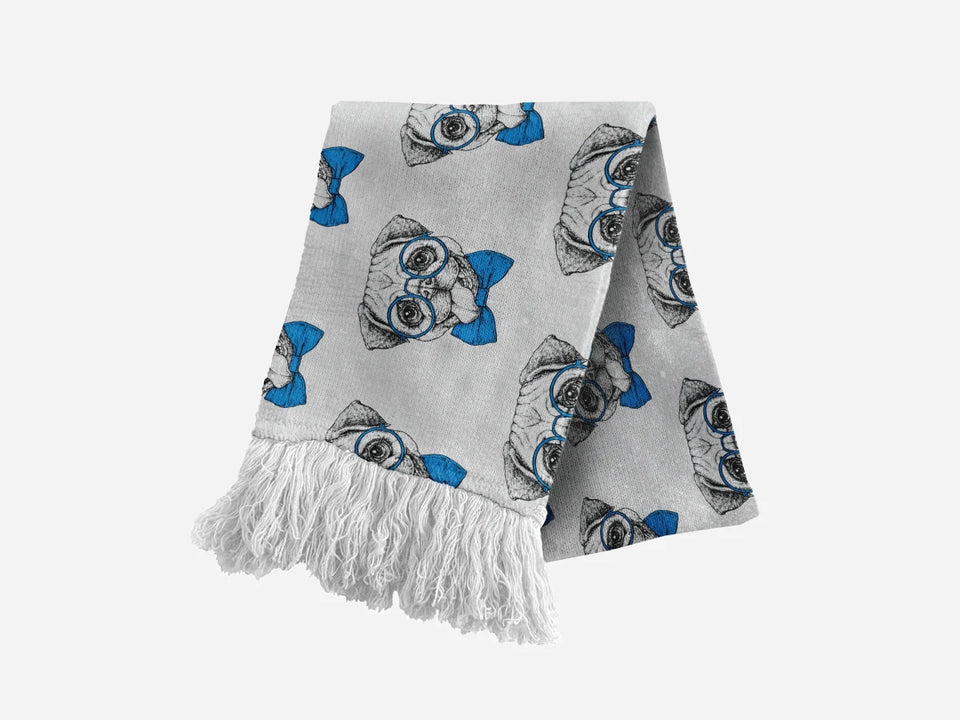 Smartie Pants Pug Luxury Turkish Scarf Bandana by Bandoggies - Pets Perfect