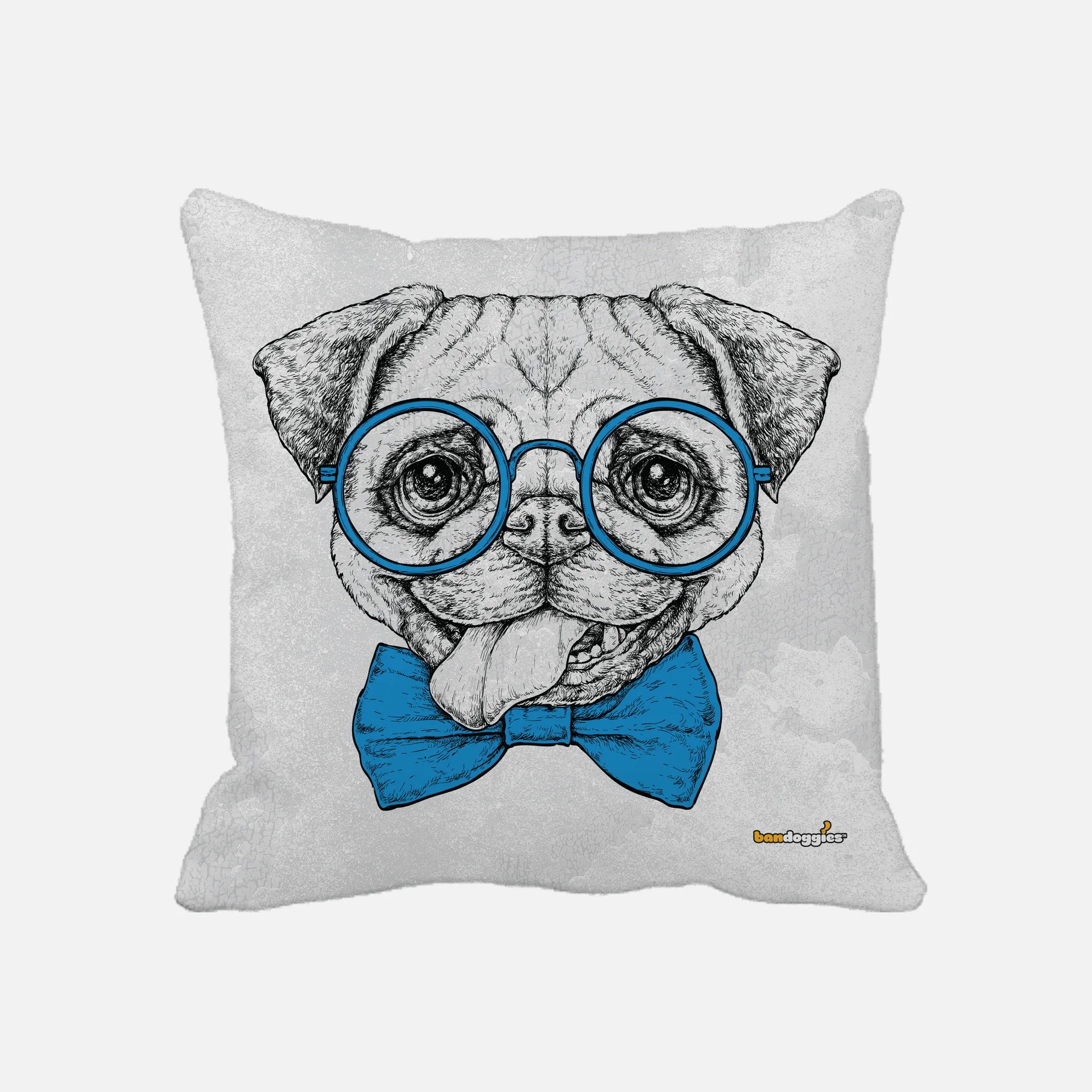 Smartie Pants Pug Throw Pillow