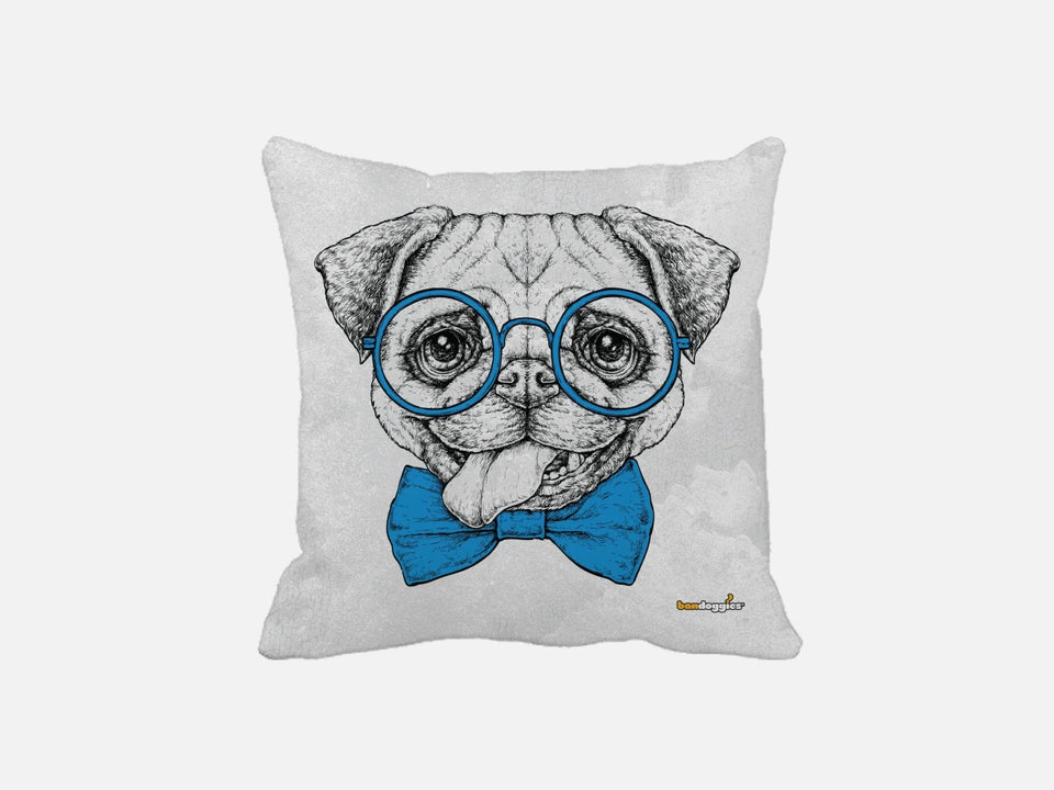 Smartie Pants Pug Throw Pillow - Pets Perfect