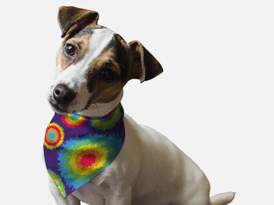 BanDoggie 1970's Retro Style Dog Bandana - Soft Microfiber, Made in USA - Pets Perfect