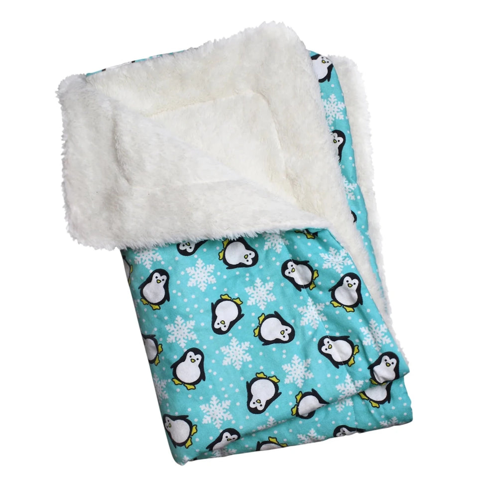 Penguins & Snowflakes Flannel/Ultra-Plush Blanket - Pets Perfect