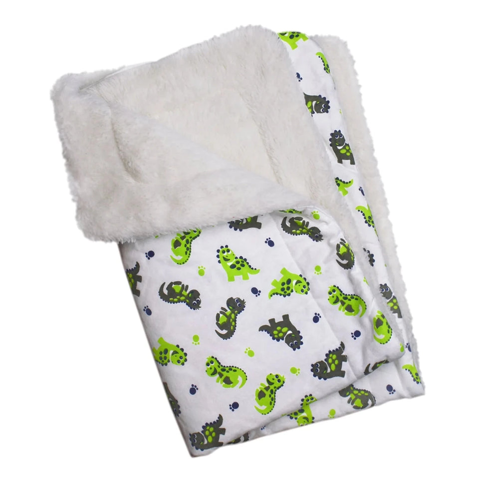 Playful Dinosaur Flannel/Ultra-Plush Blanket - Pets Perfect