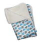 Blue & Gray Hearts Fleece/Plush Blanket