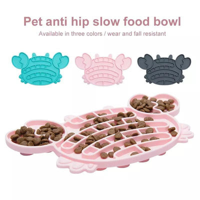 Silicone Slow-Feeder Licking Pad for Dogs - Suction Base, Pink