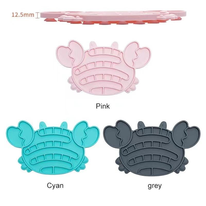 Silicone Slow-Feeder Licking Pad for Dogs - Suction Base, Grey, view 3