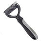 Professional 2 - Sided Undercoat Rake - Dual - Sided Deshedding Brush for Dogs - Pets Perfect
