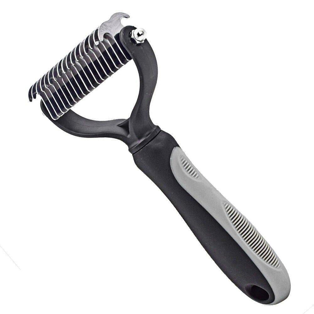 Professional 2 - Sided Undercoat Rake - Dual - Sided Deshedding Brush for Dogs - Pets Perfect
