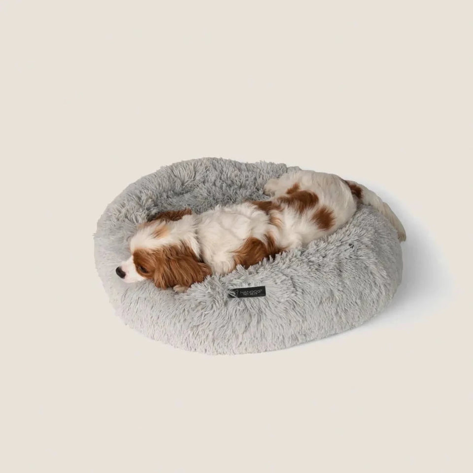 NANDOG Light Grey Calming Shaggy Bed - Pets Perfect
