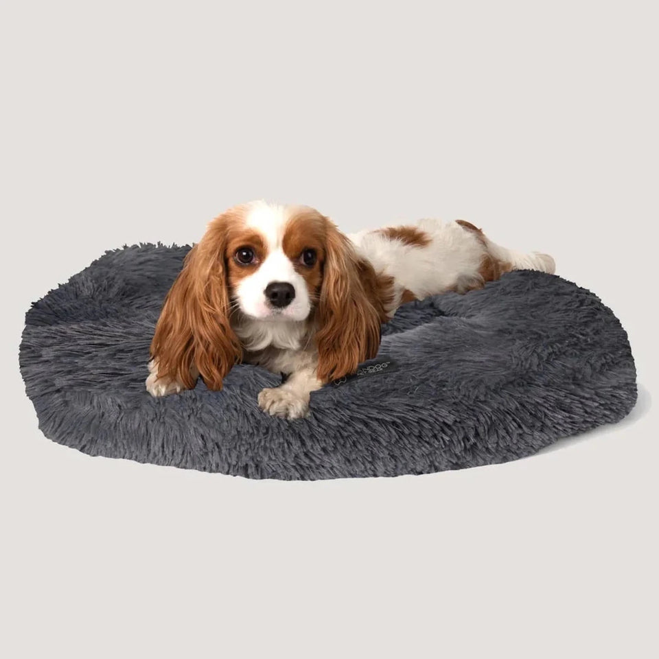 NANDOG Dark Grey Calming Shaggy Bed - Pets Perfect