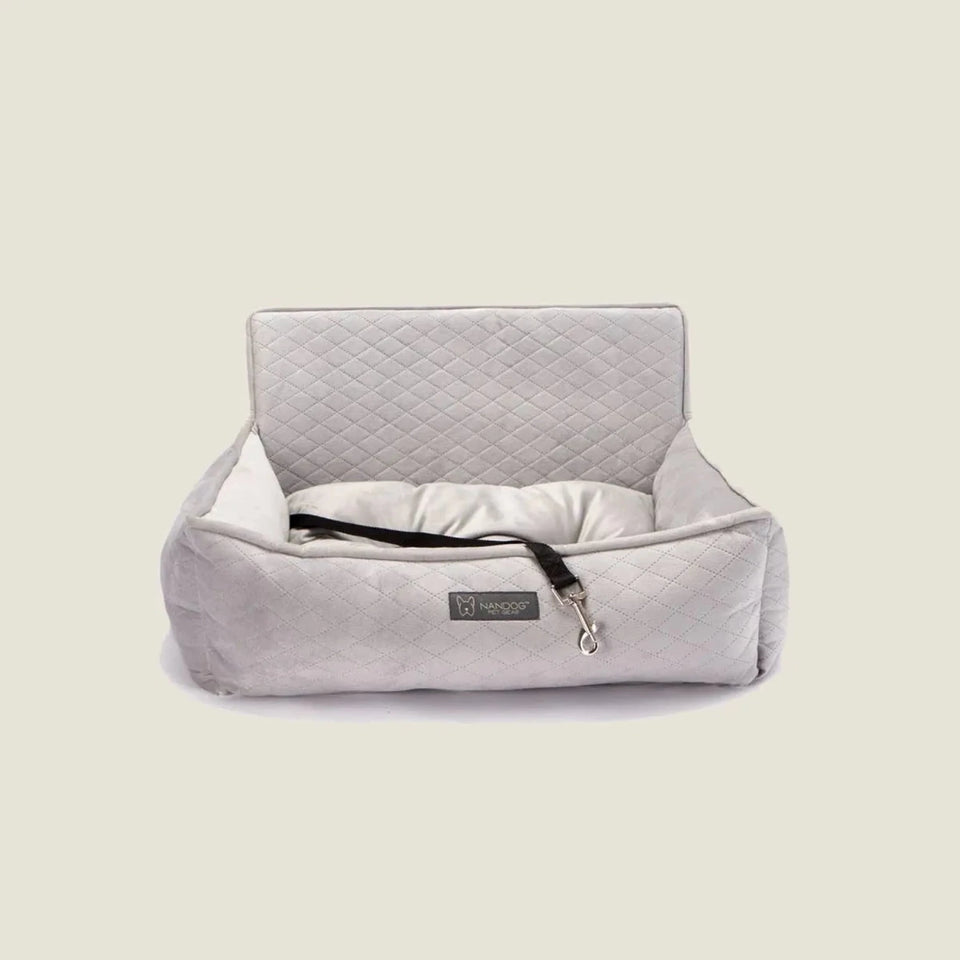 Nandog Dog Car Seat (LIGHT GREY) - Large - Pets Perfect