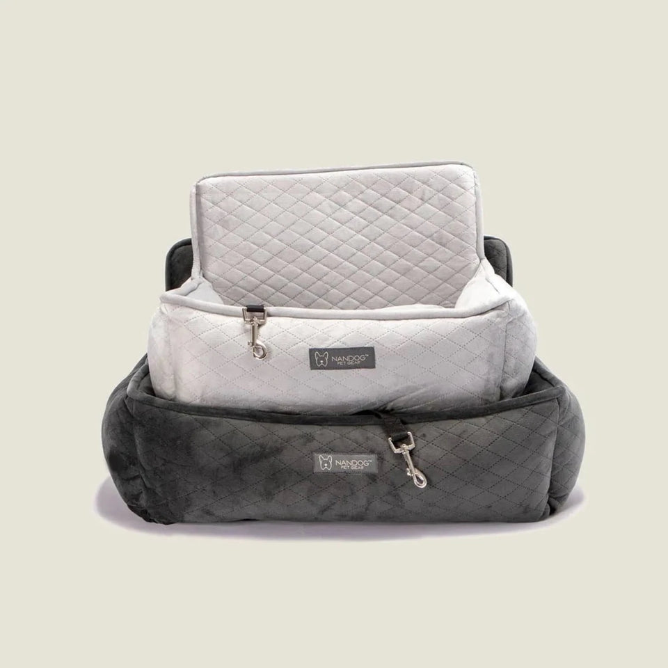 Nandog Dog Car Seat (LIGHT GREY) - Large - Pets Perfect