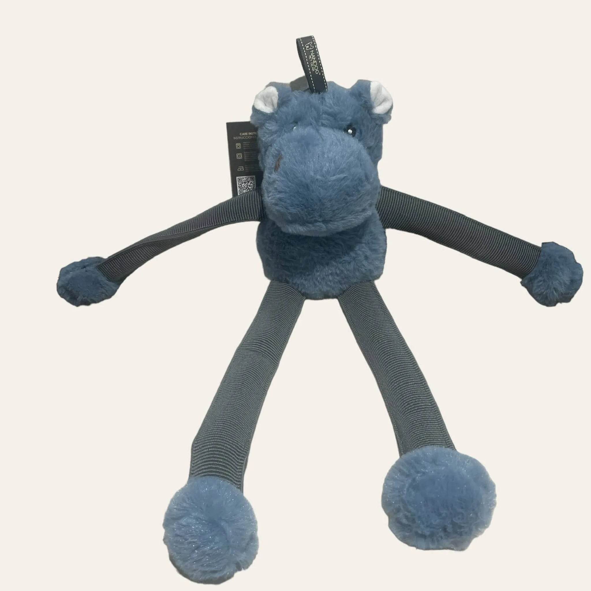NANDOG My BFF Hipo Blue Bungee Dog Toy