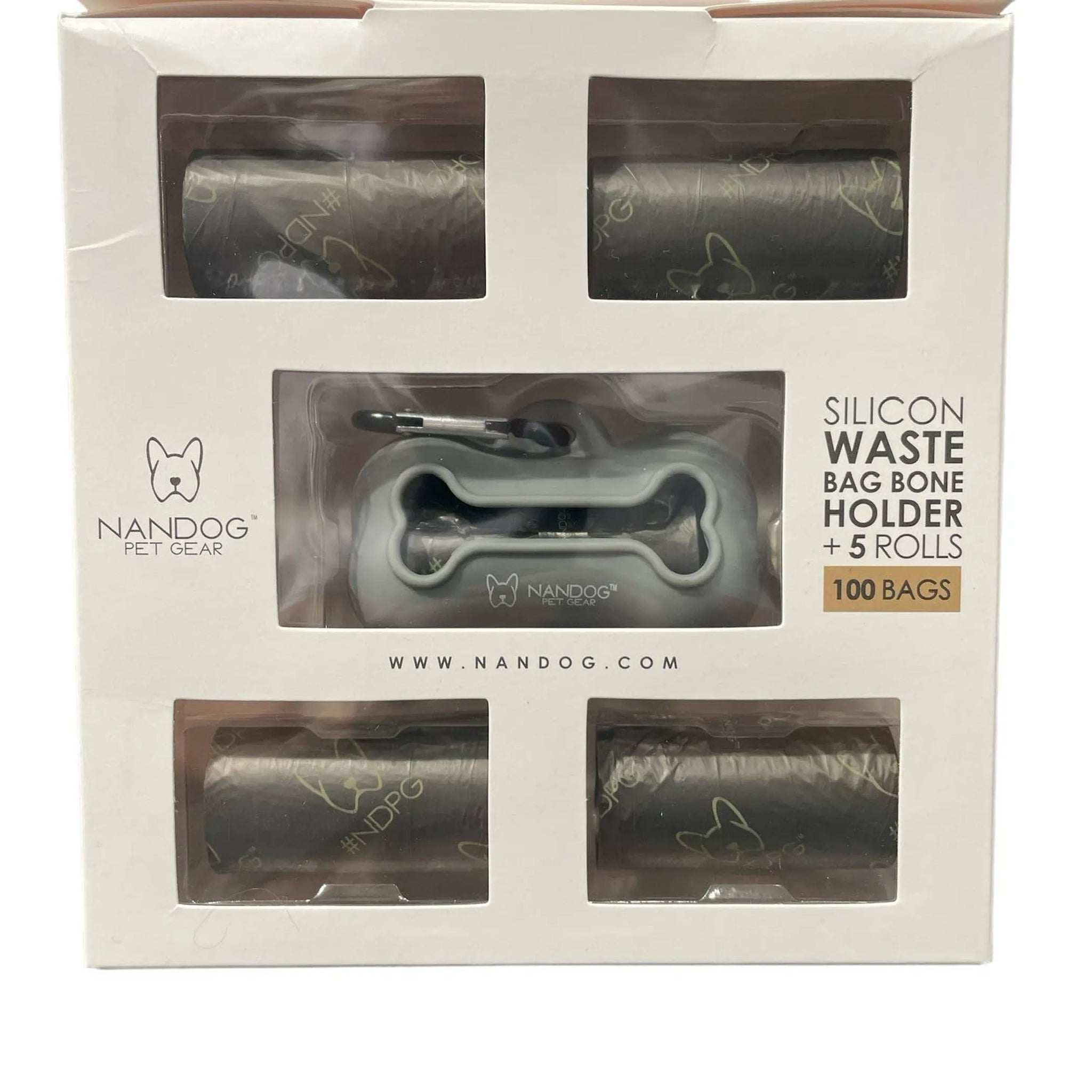 NANDOG Silicon Waste Bag Bone Holder Kit +5 Rolls