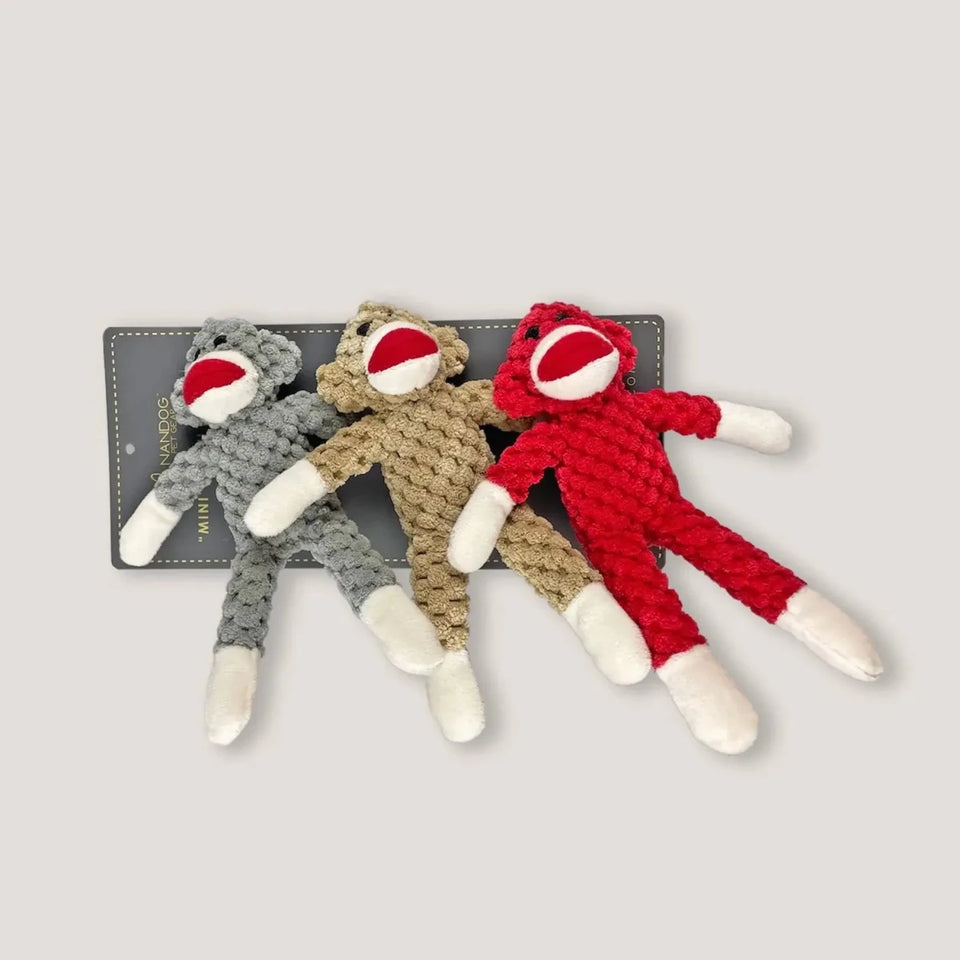 NANDOG Mini Trio Monkey Dog Toy - Pets Perfect