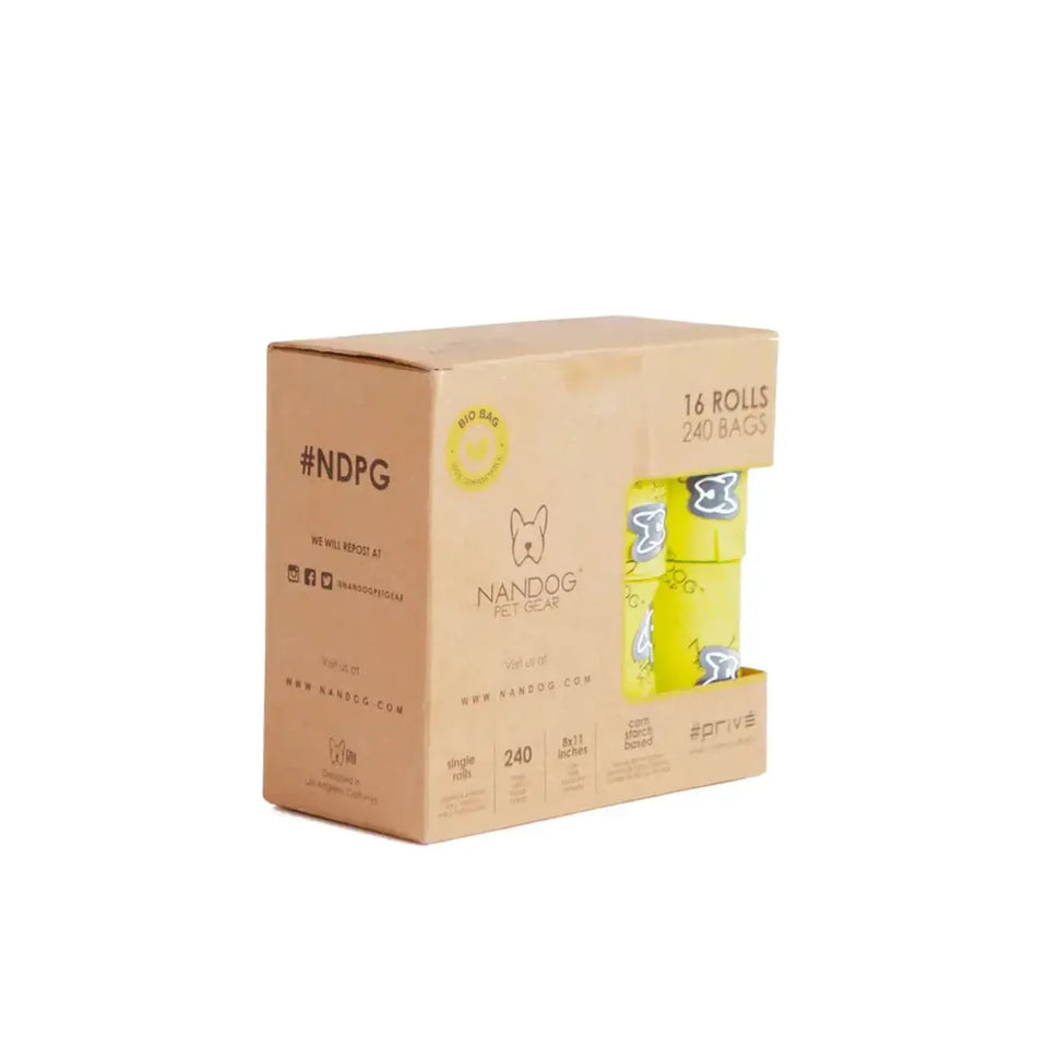 NANDOG 100% Bio Poop Bags - Pets Perfect