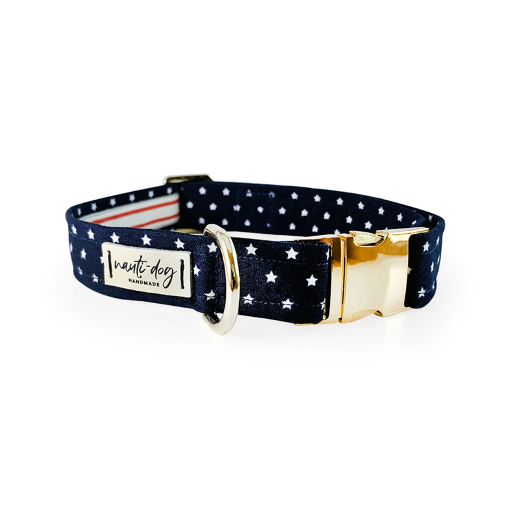 Independence Patriotic American Star Navy Buckle & Martingale Dog Collar - Pack Of: 1