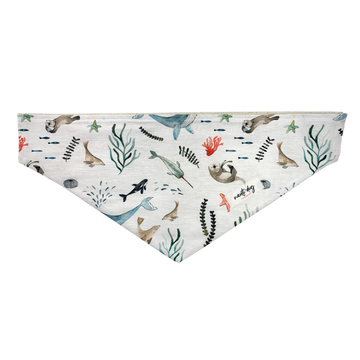 Sea Life Marine Animal Otter, Whale, Seal & Orca Over-the-collar Dog Bandana