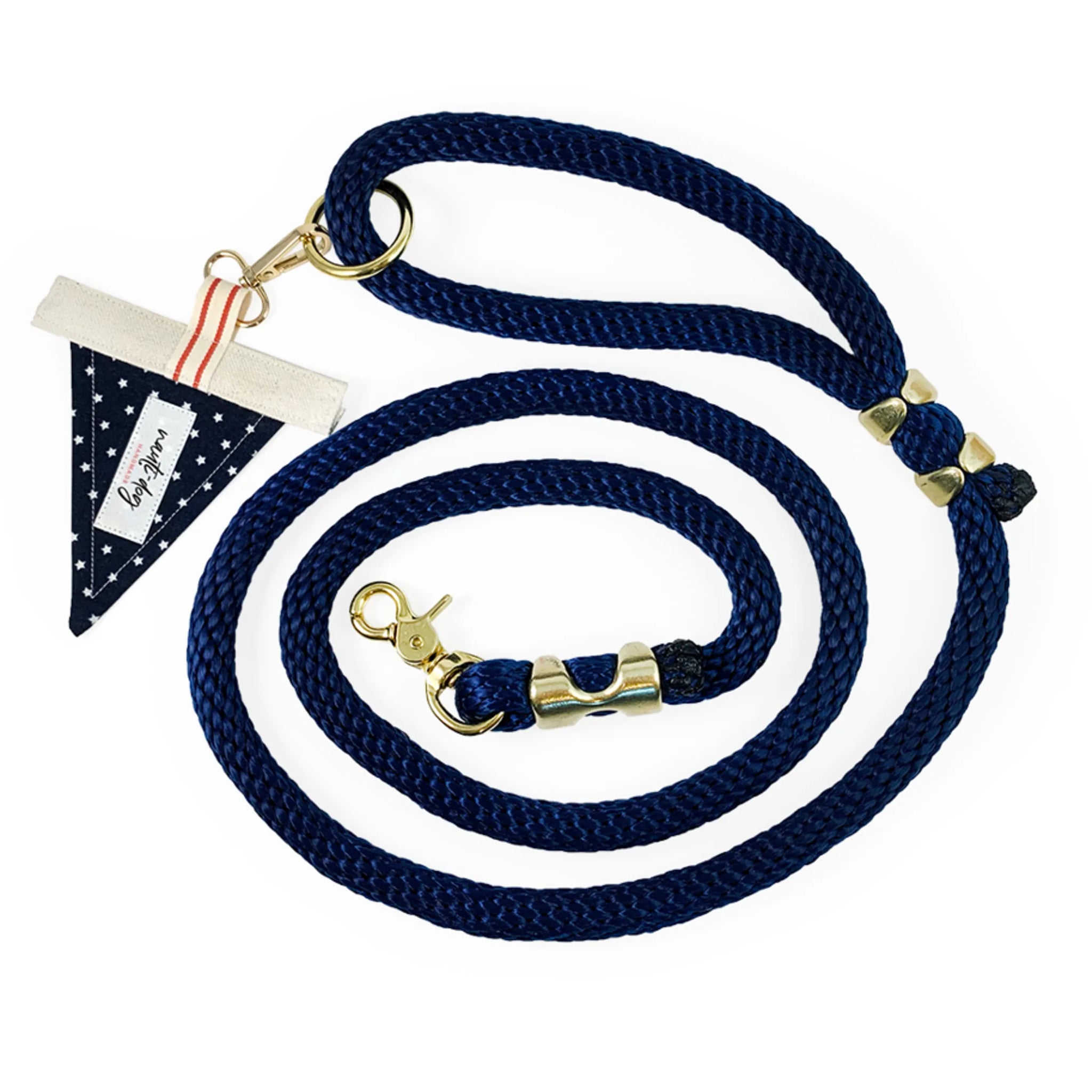 Independence Patriotic American Star Navy Premium Rope Dog Leash