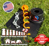 Double Dog Run Tangle-free Two Dog Tie Out Stake