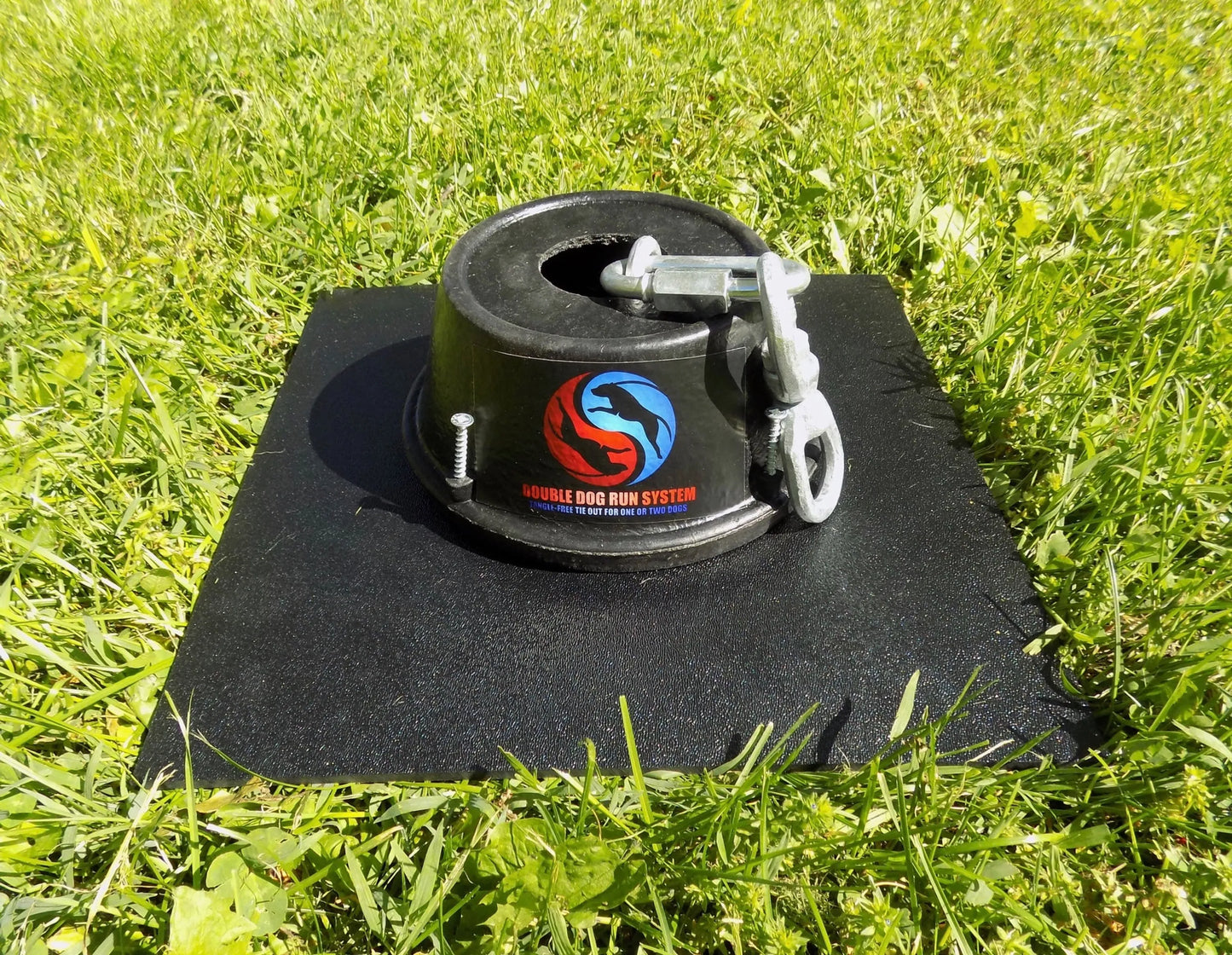 Double Dog Run Tangle-free Two Dog Tie Out Stake