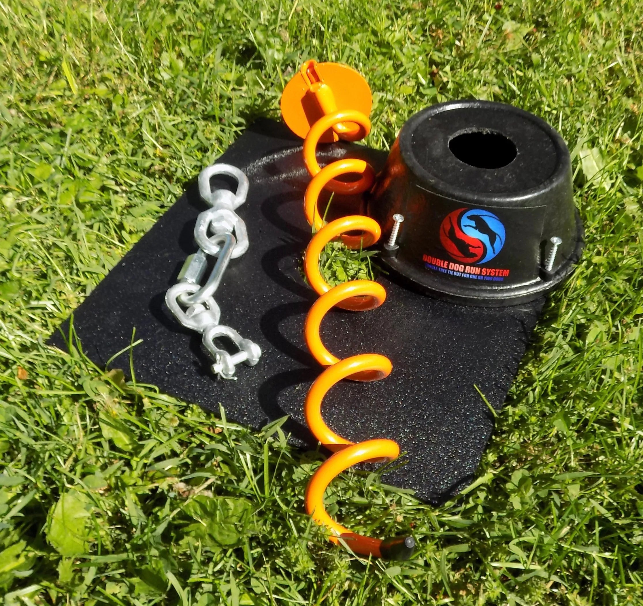 Double Dog Run Tangle-free Two Dog Tie Out Stake