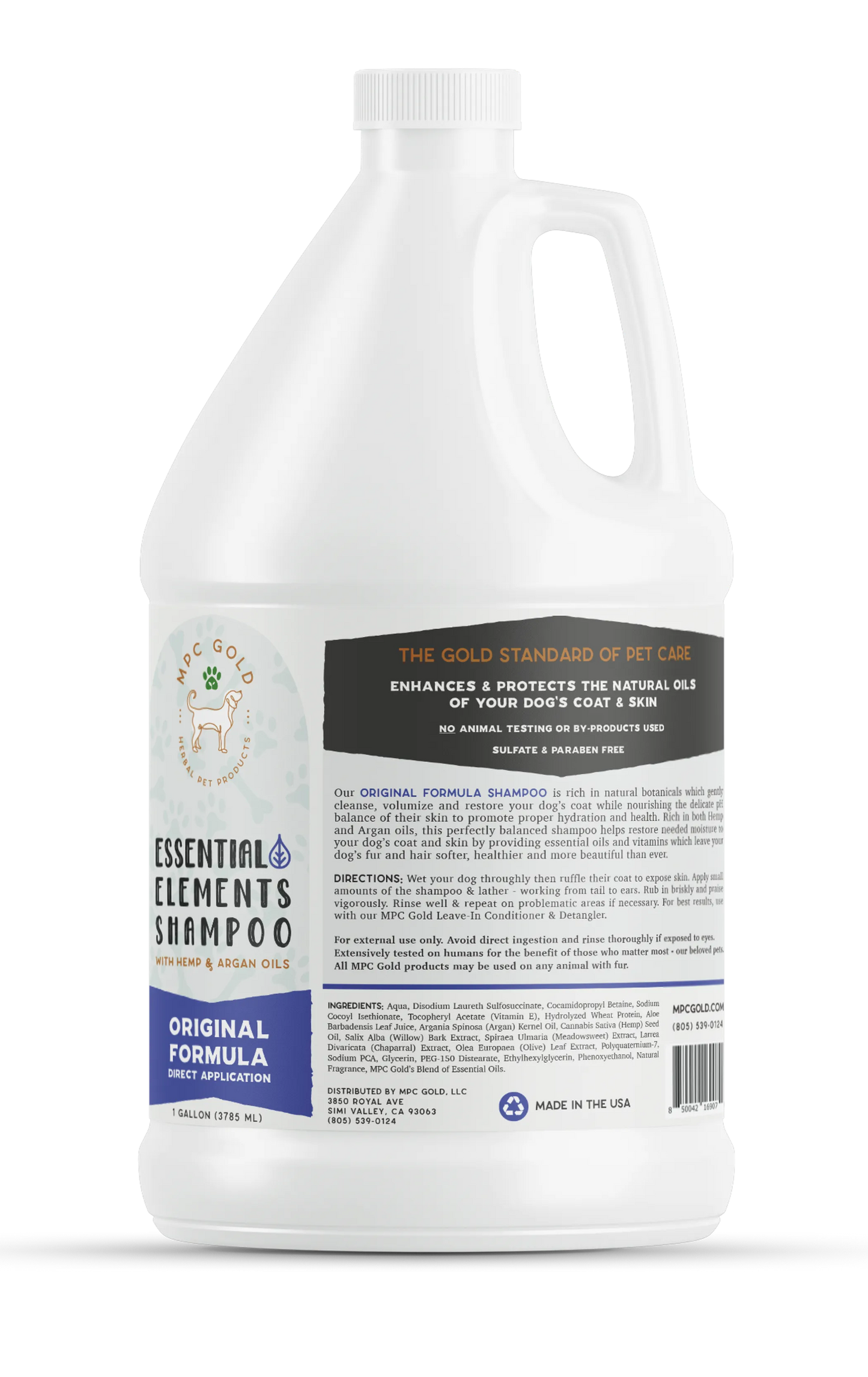 MPC Gold Hemp & Argan Oil Dog Shampoo - 1 Gallon