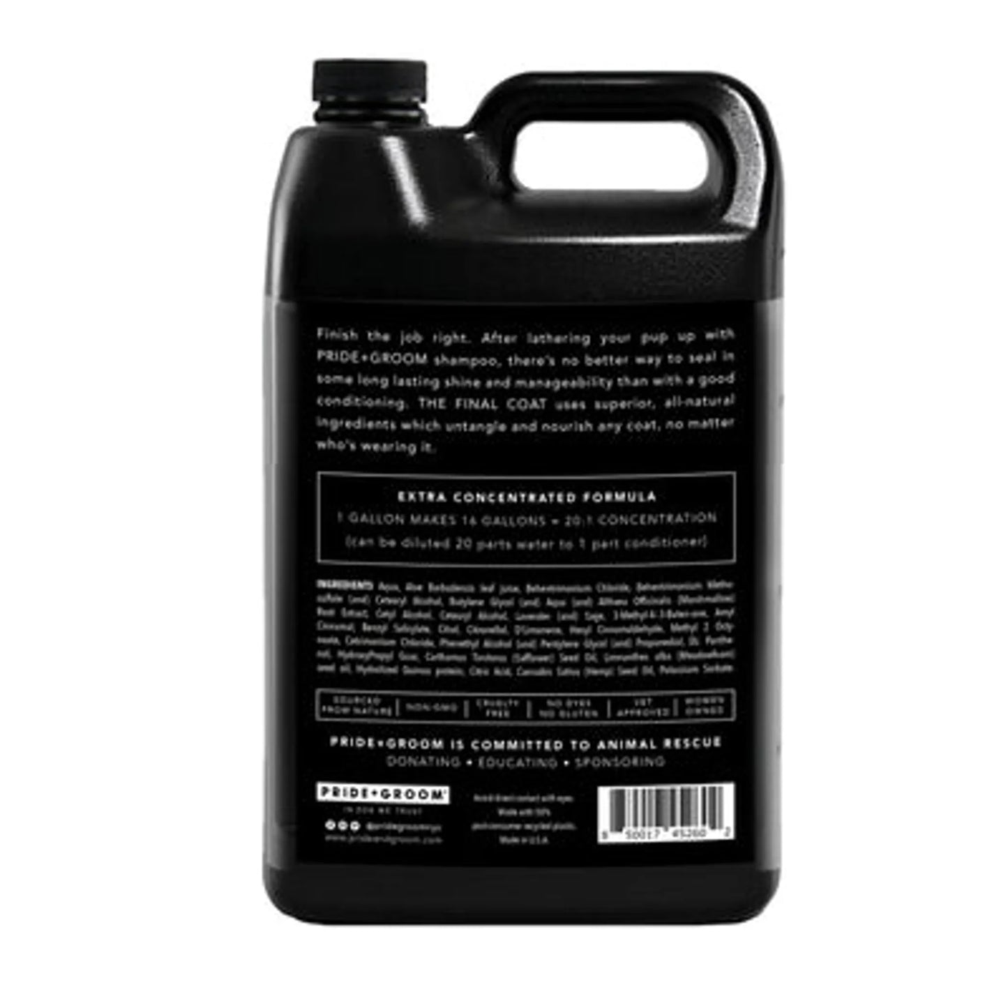 PRIDE+GROOM The Final Coat Dog Conditioner - All-Natural Detangling & Shine Formula