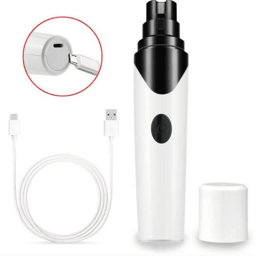 Dog Hugs Cat Electric Pet Nail Grinder Pencil Sharpener Style - USB Rechargeable Nail Trimmer - Pets Perfect