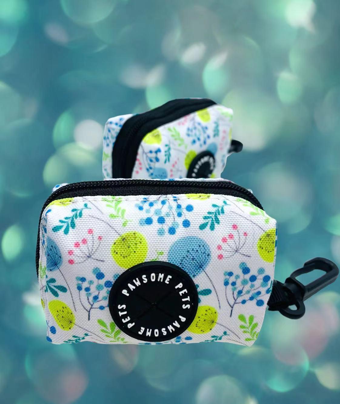 WASTE BAG HOLDER - SKY BLUE FLORAL - Pets Perfect