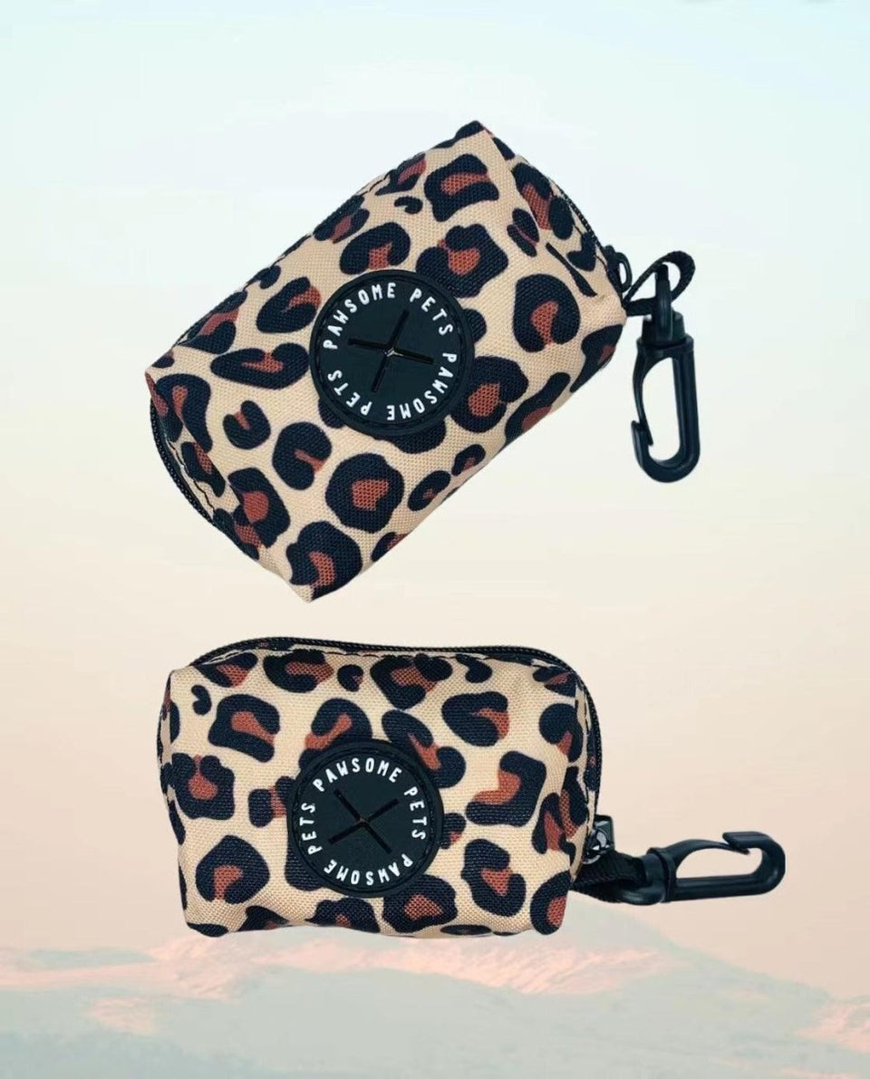Dog Waste Bag Holder, Leopard, view 2