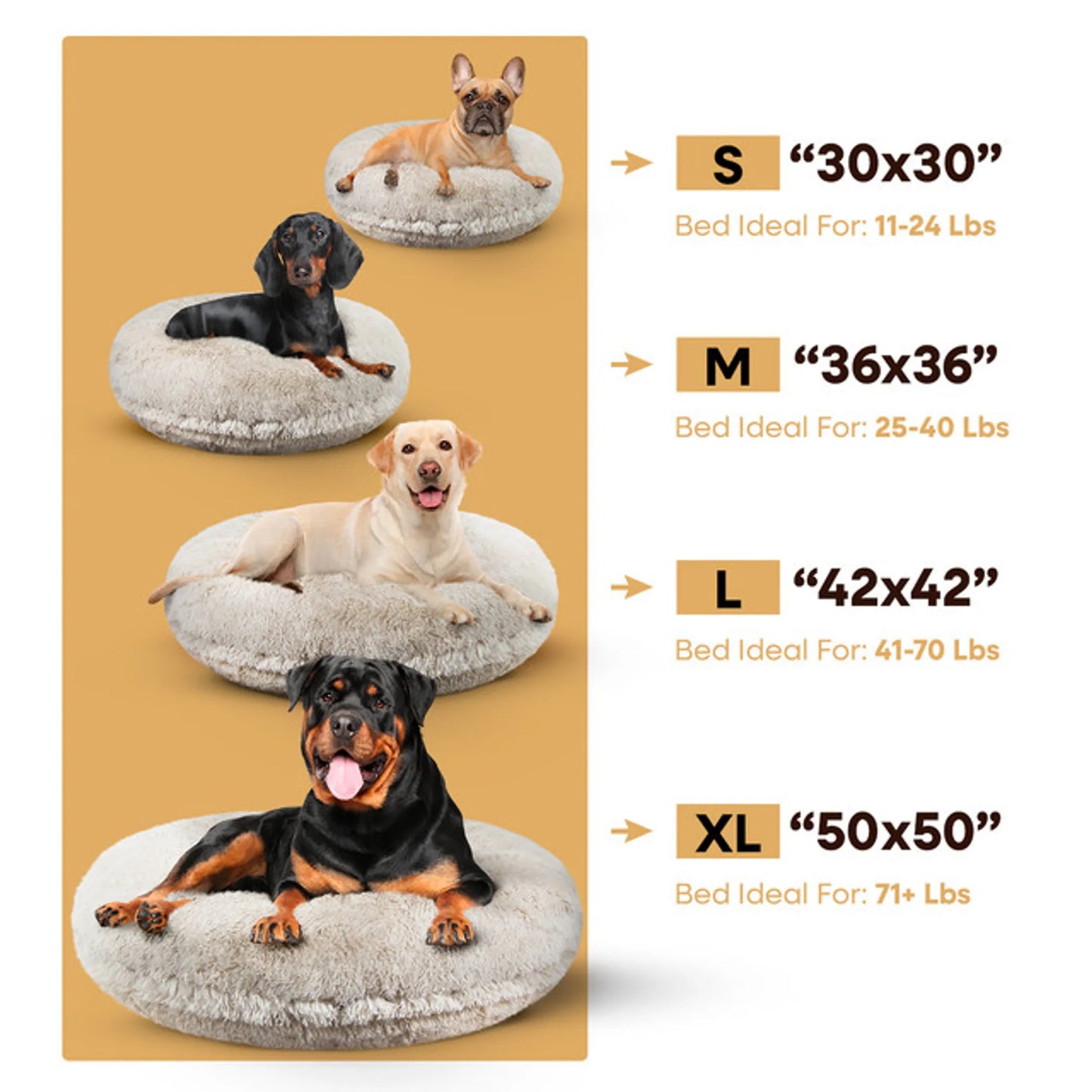 Bagel Bed SM - Blondie - Pets Perfect
