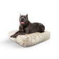 Bessie and Barnie Frosted Willow Rectangle Dog Bed Small - Luxury Plush Pet Bed with 5 Pillows & Washable Cover - Pets Perfect