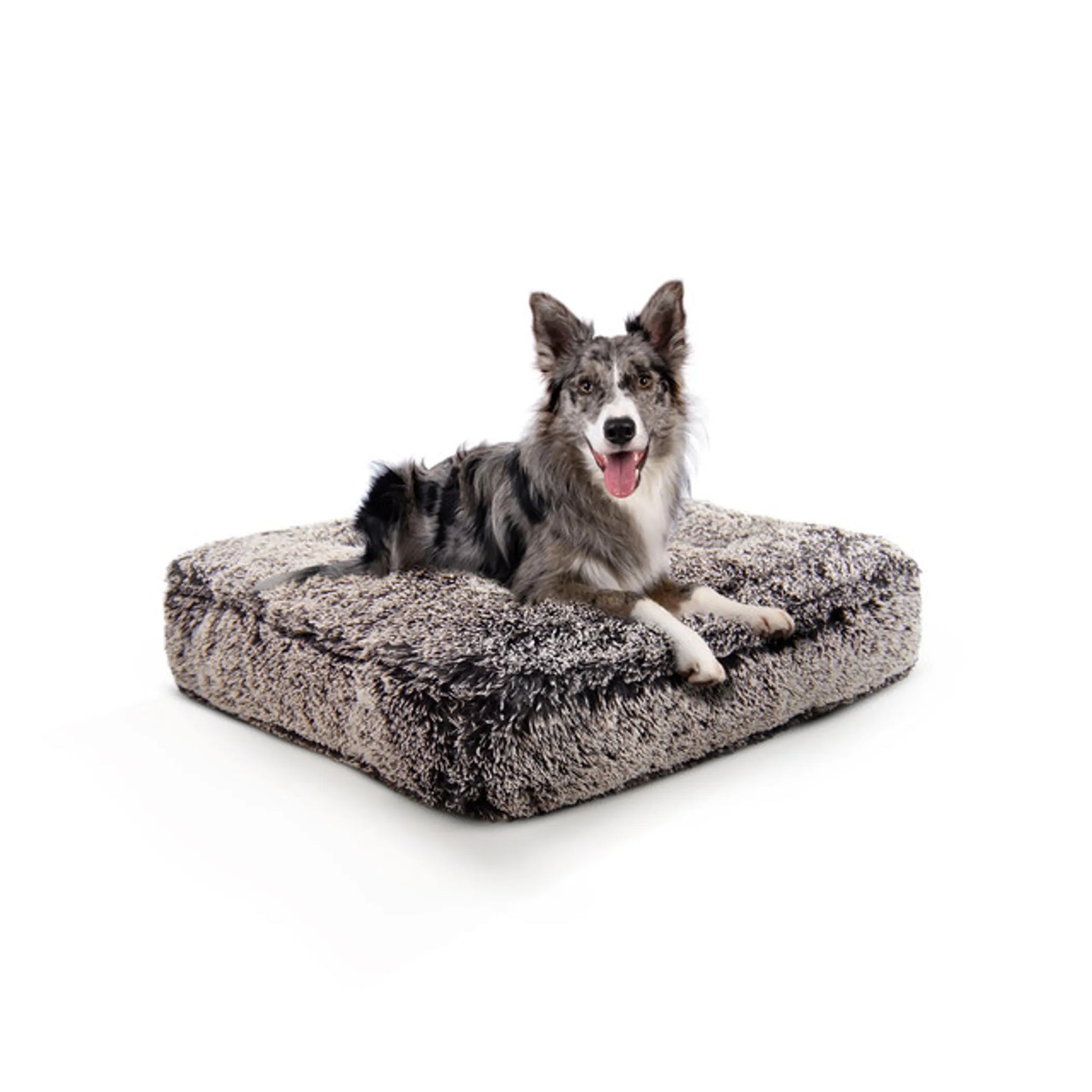Bessie and Barnie Frosted Willow Rectangle Dog Bed Small - Luxury Plush Pet Bed with 5 Pillows & Washable Cover - Pets Perfect