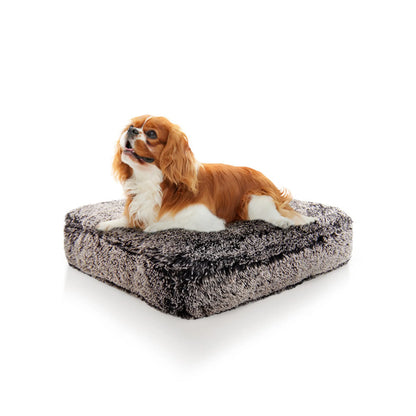 Bessie and Barnie Frosted Willow Rectangle Dog Bed Small - Luxury Plush Pet Bed with 5 Pillows & Washable Cover - Pets Perfect