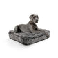 Bessie and Barnie Frosted Willow Rectangle Dog Bed Small - Luxury Plush Pet Bed with 5 Pillows & Washable Cover - Pets Perfect