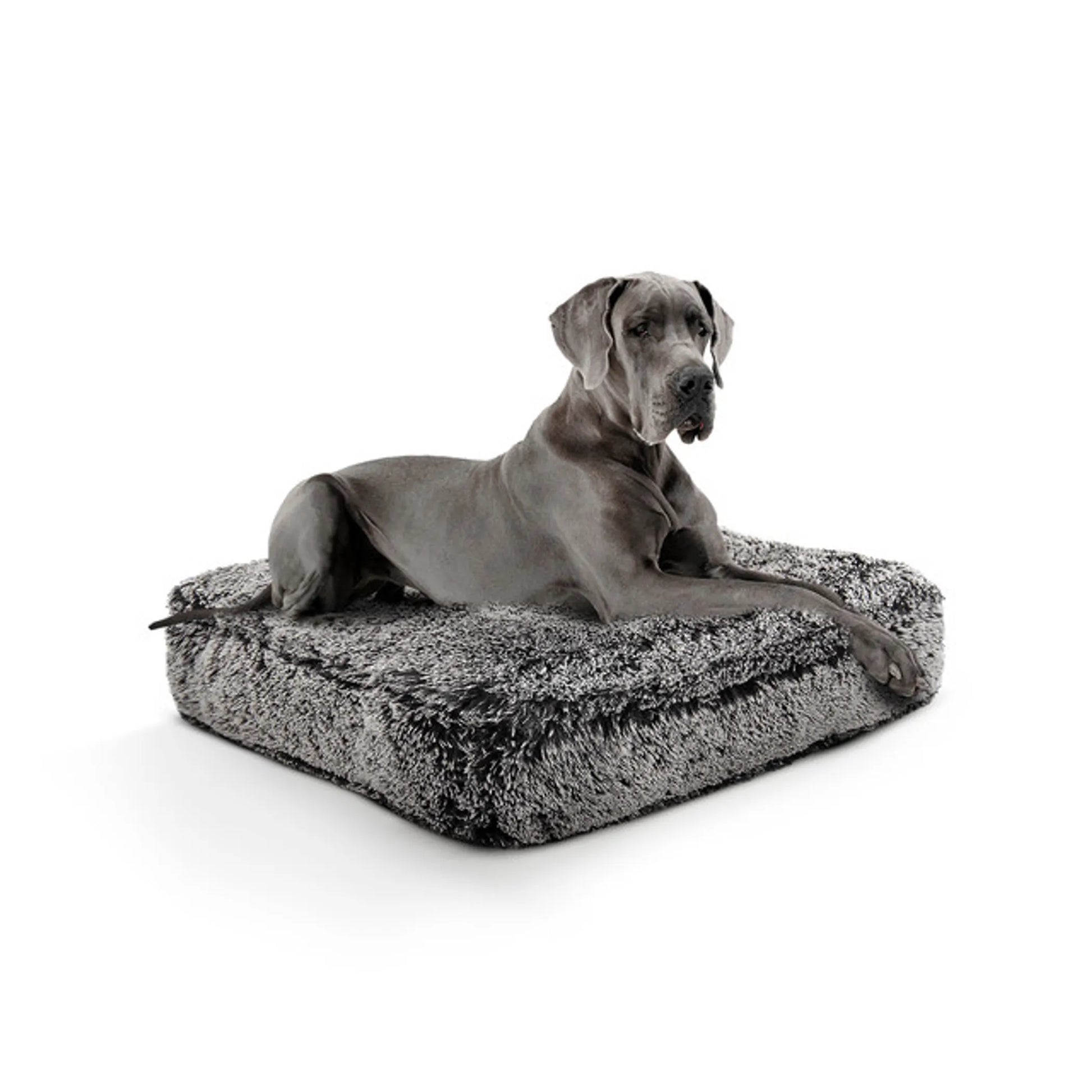 Bessie and Barnie Frosted Willow Rectangle Dog Bed Small - Luxury Plush Pet Bed with 5 Pillows & Washable Cover - Pets Perfect