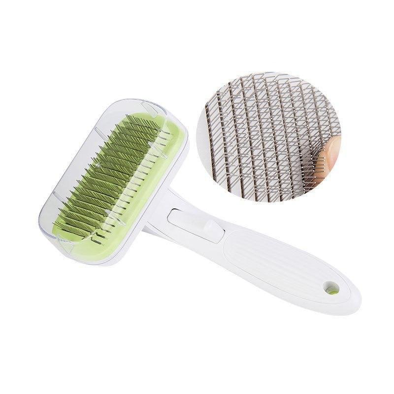 Fine Needle Comb - Automatic Hair Remover Grooming Brush for Dogs & Cats - Pets Perfect