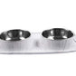 Messy Mutts Dog Double Feeder Marble 1.5 Cup Per Bowl - Pets Perfect