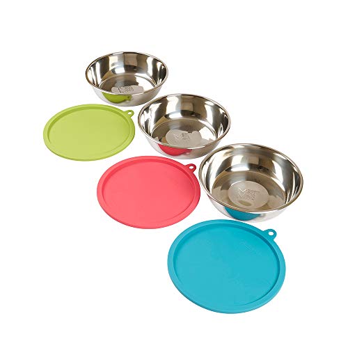 Messy Mutts Dog Bowl and Lid Set 6 Cup 6 Pack - Pets Perfect
