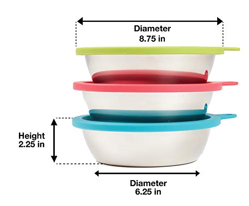 Messy Mutts Dog Bowl and Lid Set 6 Cup 6 Pack - Pets Perfect
