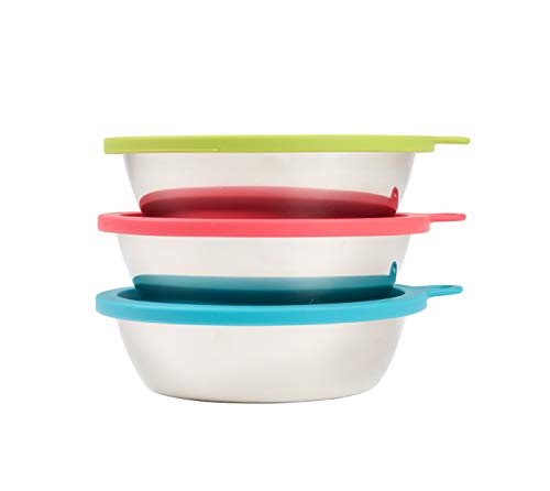 Messy Mutts Dog Bowl and Lid Set 6 Cup 6 Pack - Pets Perfect