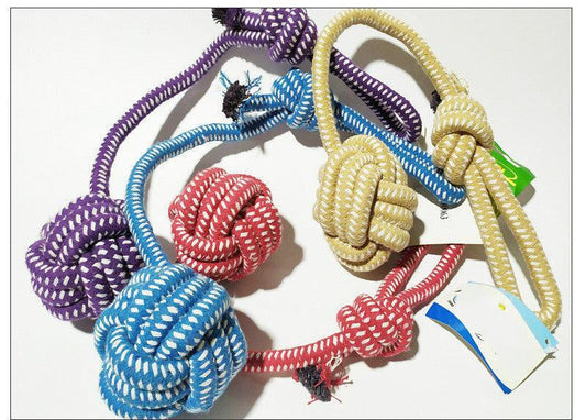 Handcrafted Cotton Rope Dog Leash Toy - Eco-Friendly Tug & Chew Toy for Training & Play