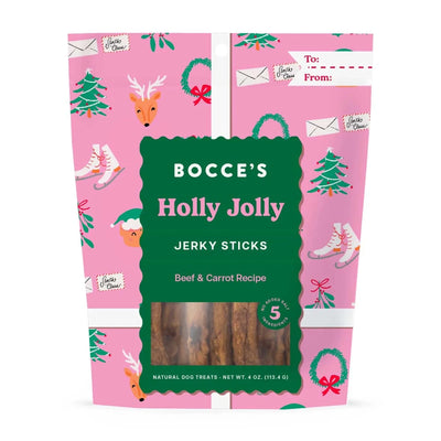 Bocce's Bakery Holly Jolly Beef Carrot Jerky Sticks Dog Treats - Pets Perfect