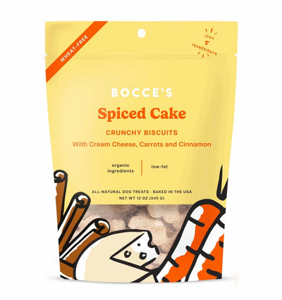 Bocce's Bakery Spiced Cake Small Batch Biscuits Dog Treats 12 oz - Pets Perfect